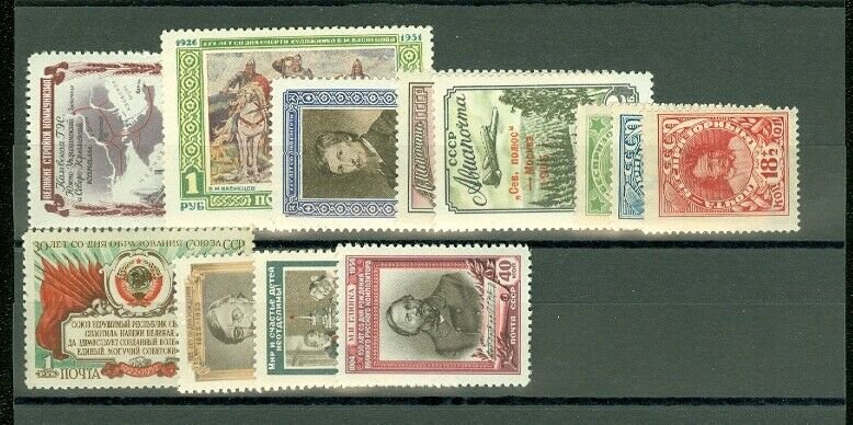 EDW1949SELL : RUSSIA Beautiful, VF Mint OG of ALL DIFF. Many are NH. Cat $1,350+