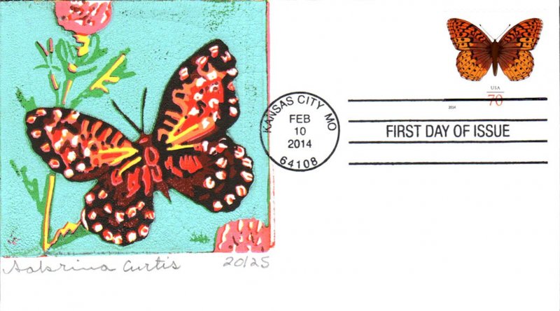 #4859 Great Spangled Fritillary Butterfly S Curtis FDC