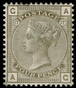 SG154, 4d grey-brown plate 17, M MINT. Cat £2800. AG