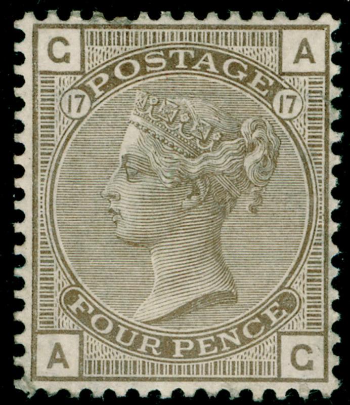 SG154, 4d grey-brown plate 17, M MINT. Cat £2800. AG