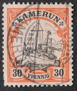 German Kamerun 1900 Thirty Pfennig with KRIBI postmark