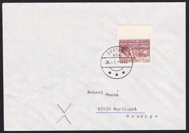 GREENLAND 1982 cover Godthab to Sweden.....................................70225