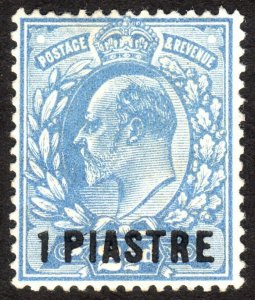 1906, British Turkey, 1 Piastre, MH, King Edward VII, Sc 13