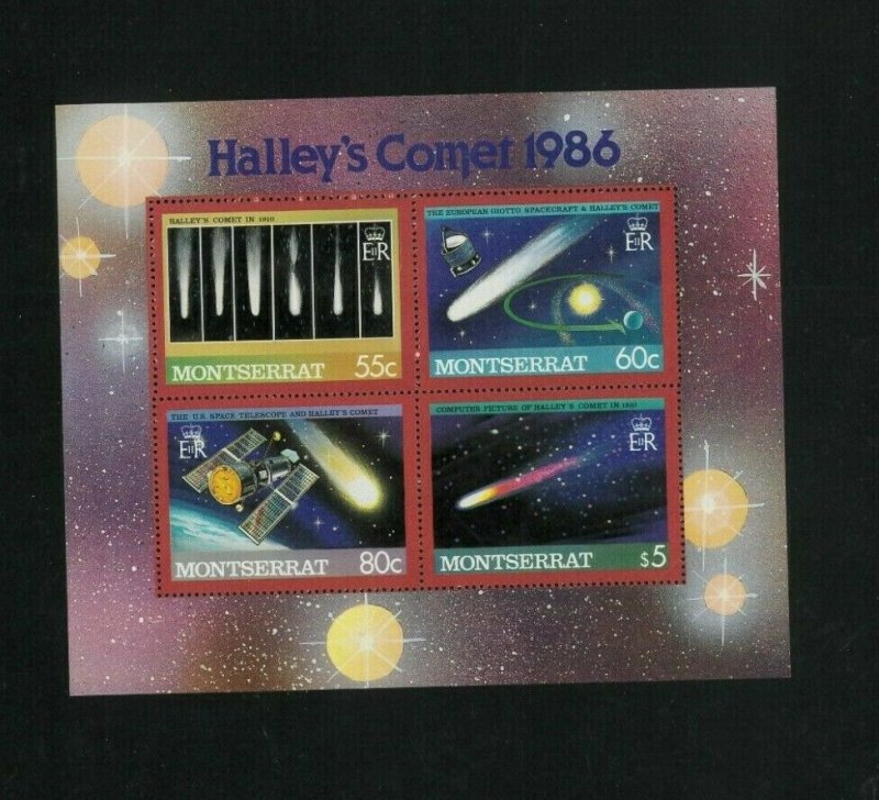 Montserrat 613-614 Halley's Comet Souv. Sheets. Cat.300.00 (6.00 x 50 x 2)