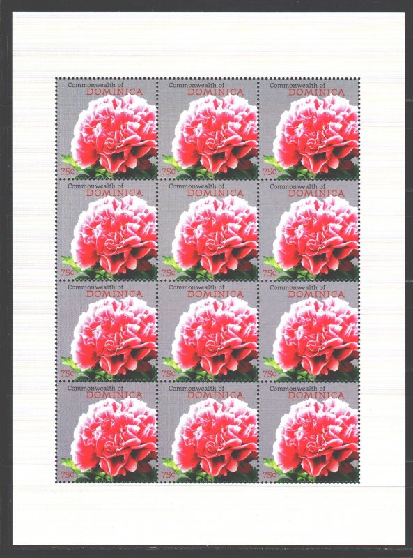 Dominica. 2009. Small sheet 3925. Flora, flowers. MNH.