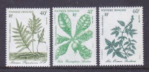 French Polynesia 449-51 MNH 1986 Medicinal Plants Full Set