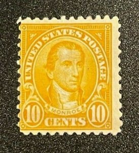 Scott#: 642 - James Monroe 10c 1927 MNG single stamp - Lot 7
