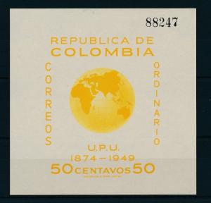 [19771] Colombia 1950 UPU Souvenir Sheet MNH