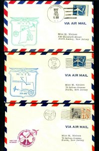 FN31 (6) Covers 50th Anniv.First Airmail Flight 1961, Providence R.I. AM-94 1960