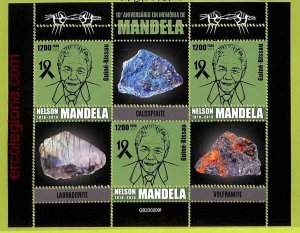 B0398 - GUINE-BISSAU - MISPERF ERROR Stamp Sheet - 2023 Nelson Mandela MINERALS-