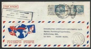 MEXICO 1952 KLM first flight cover to Amsterdam............................58521