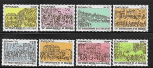 Rwanda 1980 Belgian Independence Sc 993-1000 MNH A700