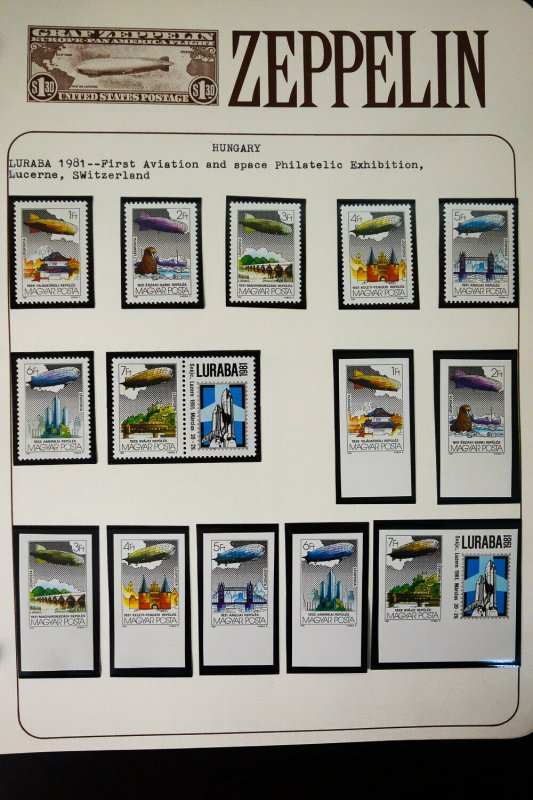 Worldwide All Mint Graf Zeppelin Stamp Collection