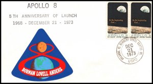US Apollo 8 5th Anniversary 1973 Cover