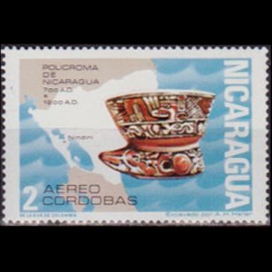 NICARAGUA 1972 - Scott# C800 Ancient Ceramic 2co NH