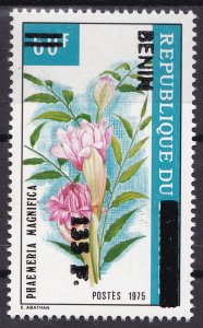 BENIN 1994 /5 578 135F 85 € PHAEMERIA FLOWERS FLOWER OVERPRINT OVERLOAD MNH-