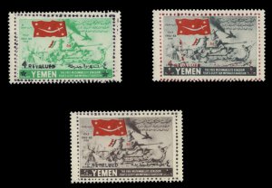 Yemen, Royalist Issue SGR49-51 Cat£36, 1964 Surcharges, set of three, never ...