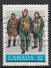 1984 Canada - Sc 1043 - used VF - 1 single - RCAF - Pilots in flying dress