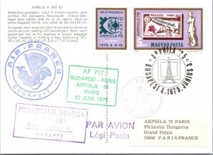 Hungary 1975 FFC - Air France - Budapest To Paris - PPC - J7693