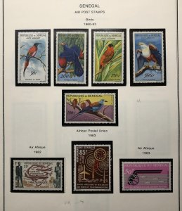 Senegal Airmail Collection C26-47 1960-65 Complete Mint H and NH French Africa