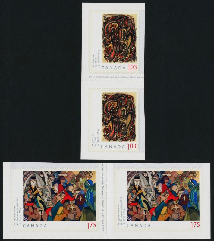 Canada 2438-9 Booklet Gutter Pairs MNH Art, Daphne Odjig