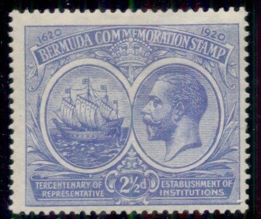 BERMUDA #68 Mint Hinged, Scott $19.00