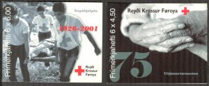 Faroe Islands 2001 Medicine Red Cross 2 Booklets MNH