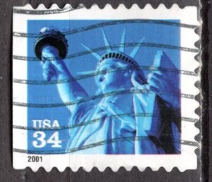 USA; 2001: Sc. # 3485: Used Perf. 11 on 2, 3 or 4 sides Single Stamp