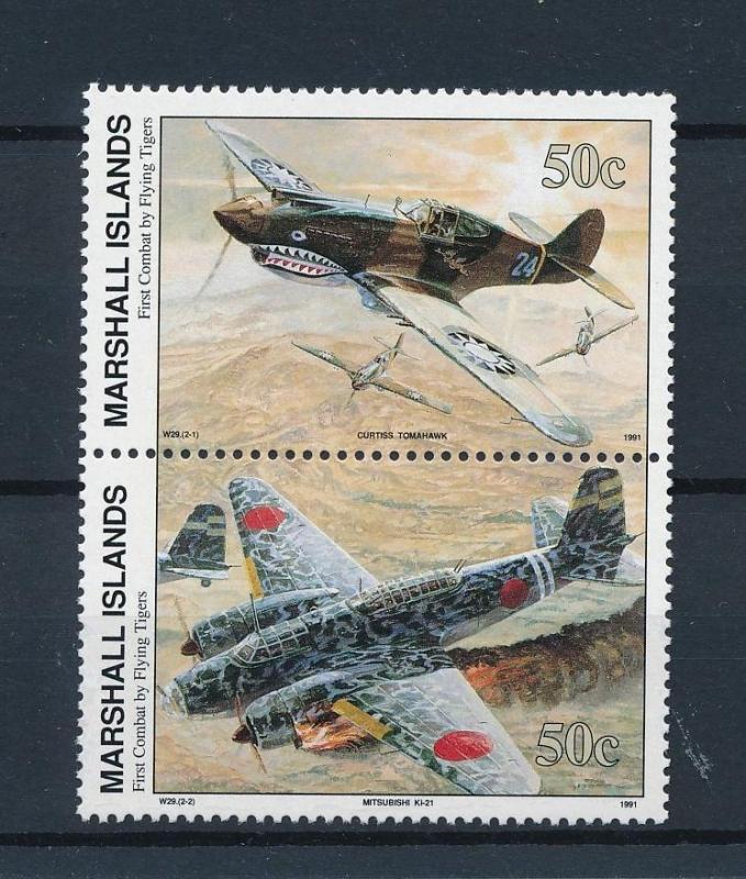 [80955] Marshall Islands 1991 Second World war Flying tigers Pair MNH