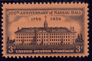 United States 1956, Nassau Hall, Princeton, 3c, sc#1083, MH