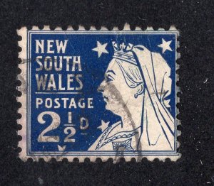 New South Wales 1905-06 2 1/2p dark blue, die II Victoria, Scott 112 used