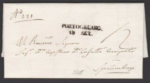 ITALY 1845 Folded entire ex PORTOGRUARO.....................................W289