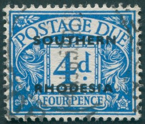 Southern Rhodesia 1951 4d blue Postage Due SGD5 used