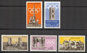 Italy Scott 773-77 MNHOG - 1960 Rome Olympic Games - SCV $1.30