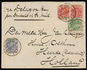 TRANSVAAL 1900 Cover franked 'Disselboom' Arms. To Holland. 