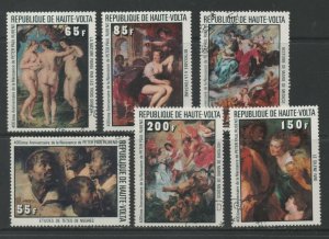 Thematic Stamps Art - UPPER VOLTA 1977 RUBENS PAINTINGS 485/63 6v used