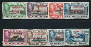 FALKLAND ISLAND DEP. 2L1-2L8 MINT HINGED KGVI