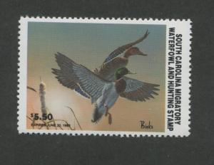 SOUTH CAROLINA #2 1982 MALLARDS STATE DUCK STAMP by Bob Binks