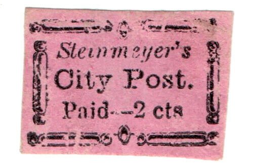 (I.B) US Local Post : Steinmeyer's City Post 2c