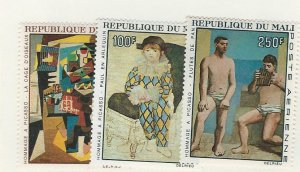Mali, Postage Stamp, #C46-C48 Mint Hinged, 1967 Art, Picasso 