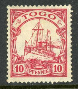 Germany 1914 Togo 10pf Yacht Unwmk Scott # 22 Mint X421