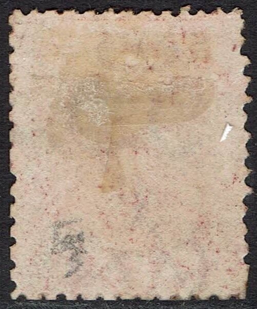 ST LUCIA 1863 QV (1D) WMK CROWN CC PERF 12½ NO GUM