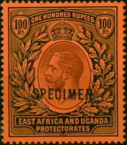 East Africa KUT 1912 100R Purple & Black Specimen SG62s Fine & Fresh MM