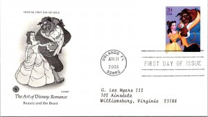 FDC 2006 SC #4029 Beauty & The Beast - Orlando, FL - Single - J1004