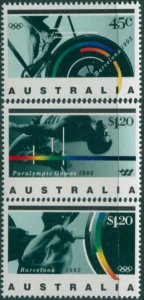 Australia 1992 SG1358-1360 Olympic and Paralympic Games set MNH