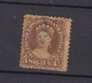 Prince Edward Island 1870 3d/4 1/2c Brown SG33 VFU BP9492