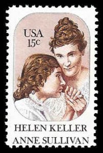 PCBstamps   US #1824 15c Helen Keller & Anne Sullivan, MNH, (12)