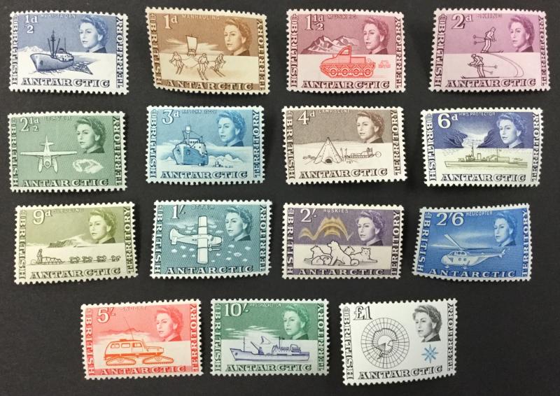 (BJ Stamps) BRITISH ANTARCTIC TERR., #1-15, 1963 Set of 15. MNH. CV $169.00