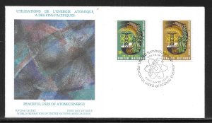 United Nations NY 289-290 Atomic Energy WFUNA Cachet FDC First Day Cover