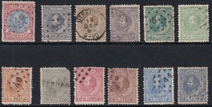 Sc# 23 / 33 Netherlands 1872 -1886 King William III complete used set CV $235.00